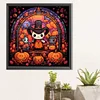 (40*40cm)Pumpkin Party - Round Partial AB Drill Diamond Painting