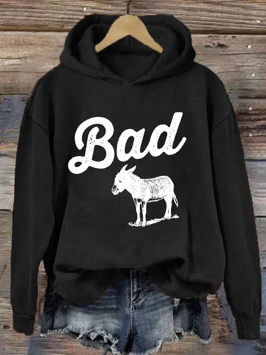 Funny Bad Ass Donkey Hoodie