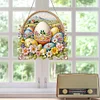 (US Only)Easter Egg Theme 2D Flat DIY Diamond Art Pendant Wall Decor for Home & Windows