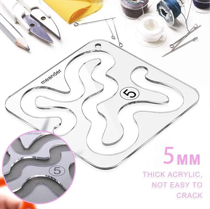 Free-Motion Garment Ruler Set (11 PCS) + Foot attachment