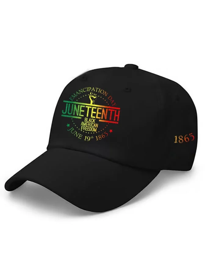 Unisex Juneteenth Print Baseball Cap 