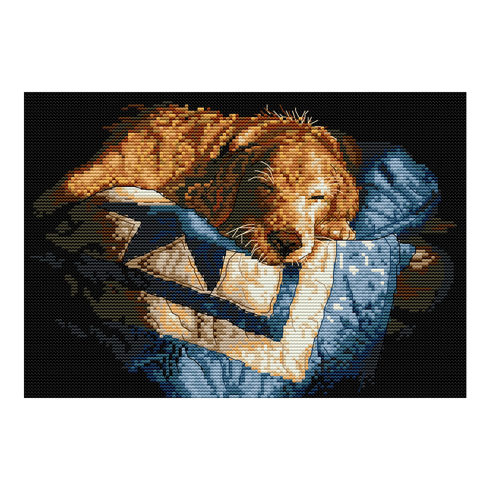 

Dog - 11CT Stamped Cross Stitch - 42*28CM, 501 Original