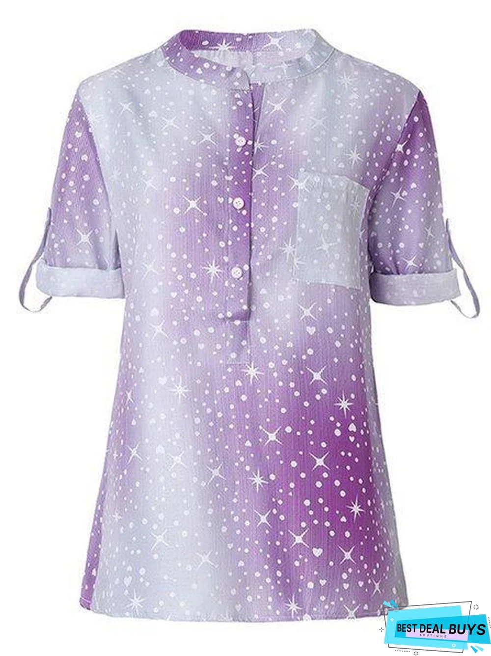 Long Sleeve Pockets Printed Shirts