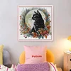 (US Only)Partial Embroidery cotton Thread 14CT Printed Cat Cross Stitch Kit 35x35cm