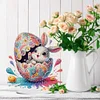 (US Only)2D Flat Easter Egg Bunny DIY Double-Sided Diamond Painting Desktop Decorations