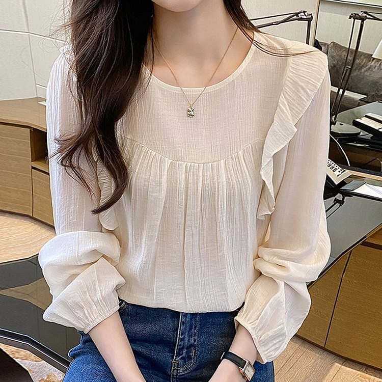 A-Line Long Sleeve Shirts & Tops QueenFunky