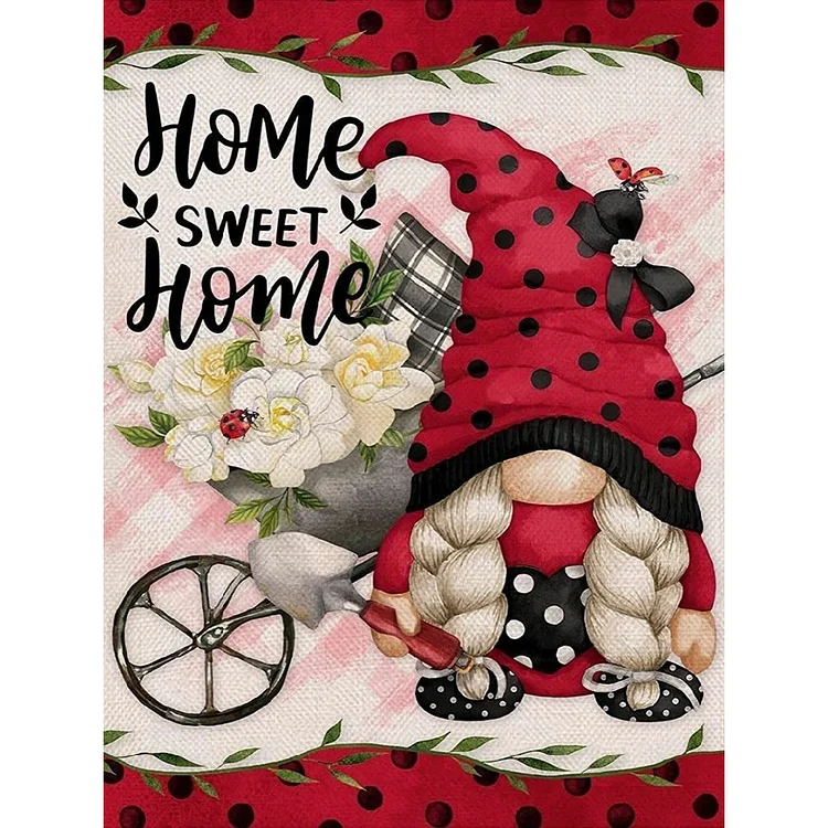Strawberry Gnome 30*40CM(Canvas) Full Round Drill Diamond Painting gbfke