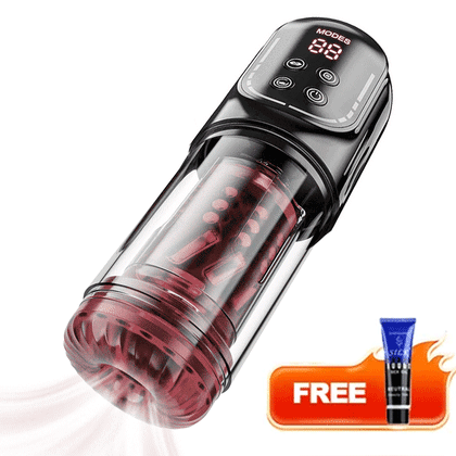 【Free Lube】Crimson Veil &ndash; Licking Male Masturbator & Penis Pump Stroker with App-Controlled Version Available By Rose Toy