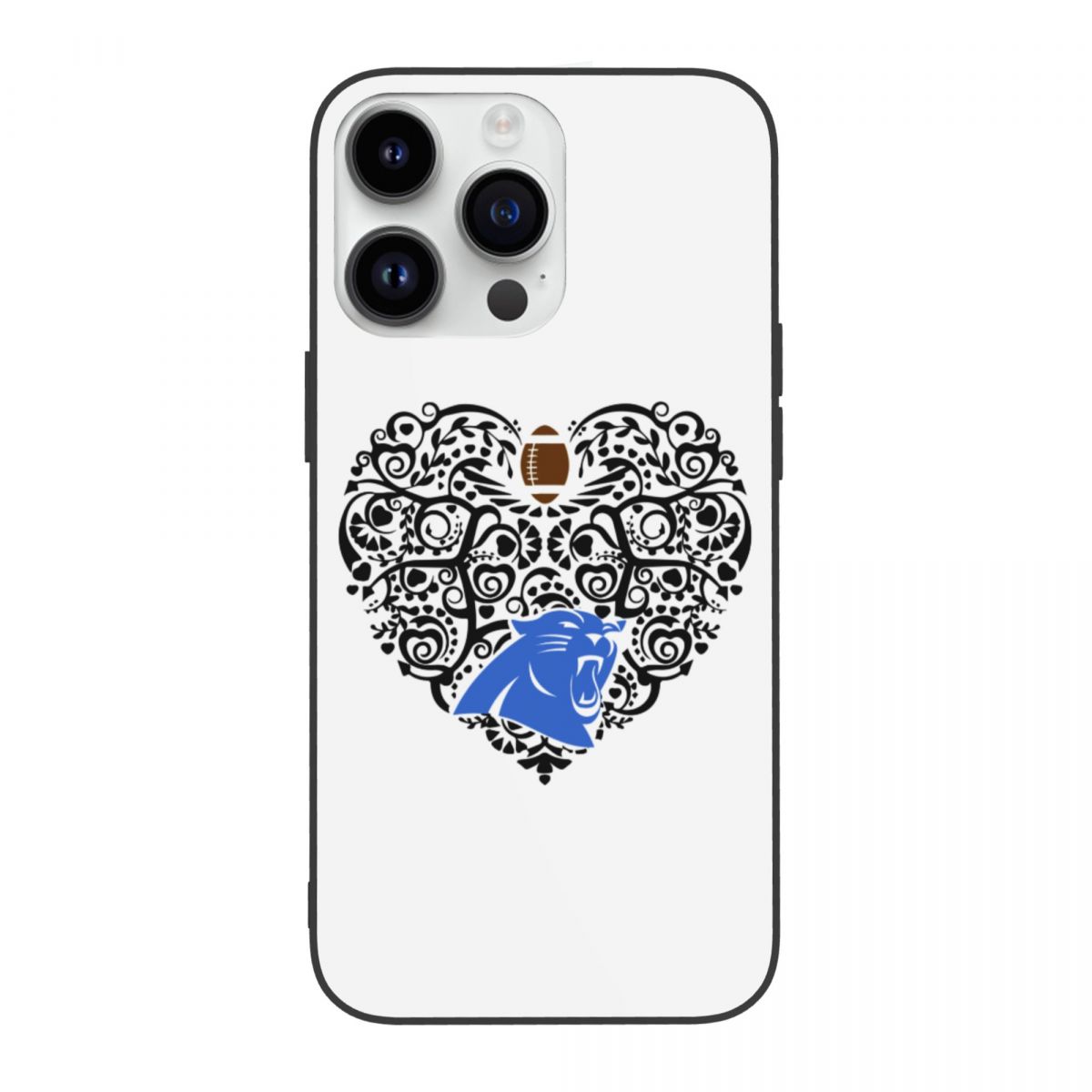 Carolina Panthers Heart 14 iPhone Case