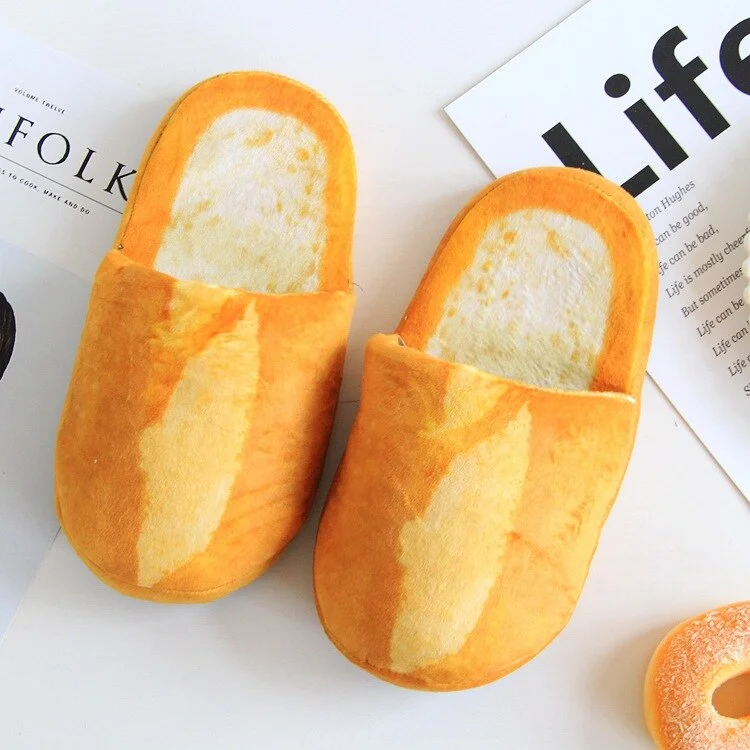 Winter Woman Slippers Memory Foam Indoor Slippers Soft Comfy House Slippers Lovely Cartoon Bread Shoes for Women