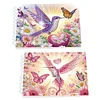 2 Pack Hummingbird DIY Diamond Art Spiral Notebook Kit 80 Pages No Lines