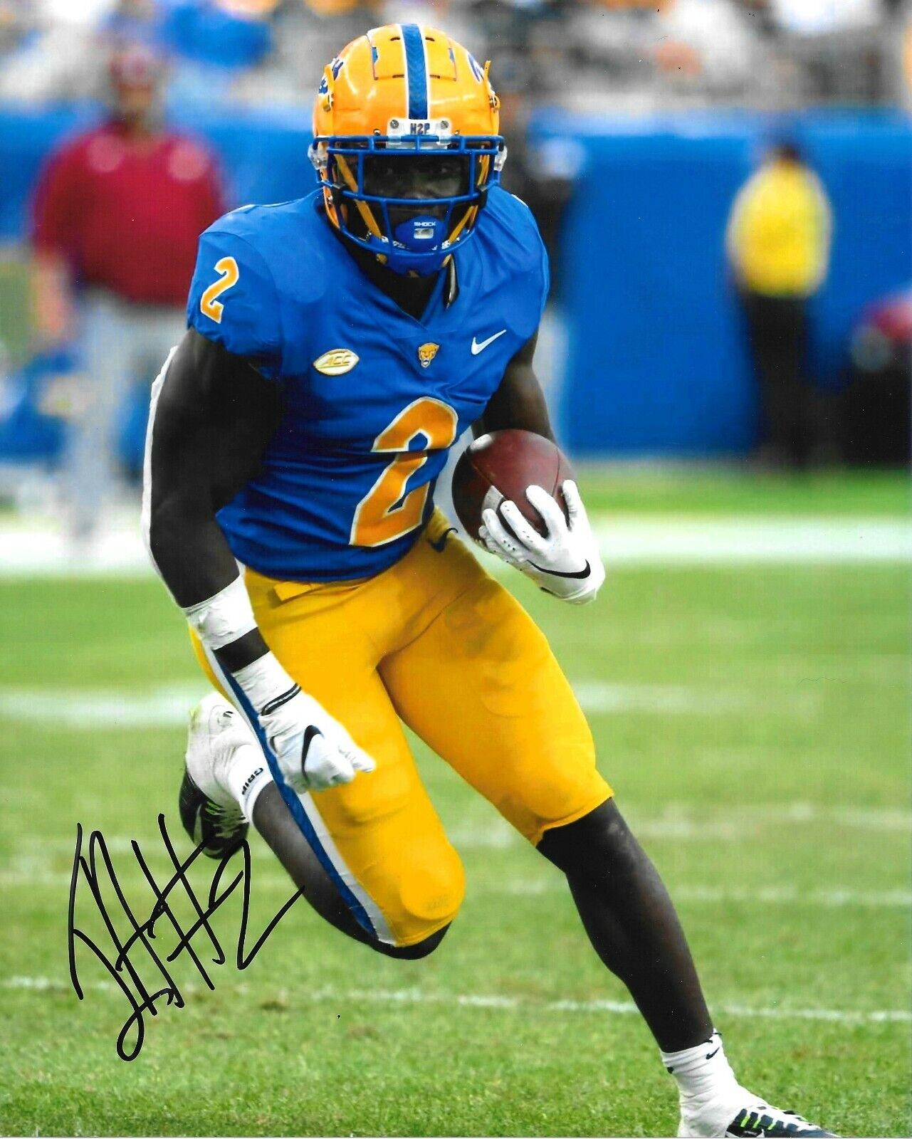 ISRAEL ABANIKANDA HAND SIGNED PITTSBURGH PITT PANTHERS 8X10 Photo Poster painting W/COA