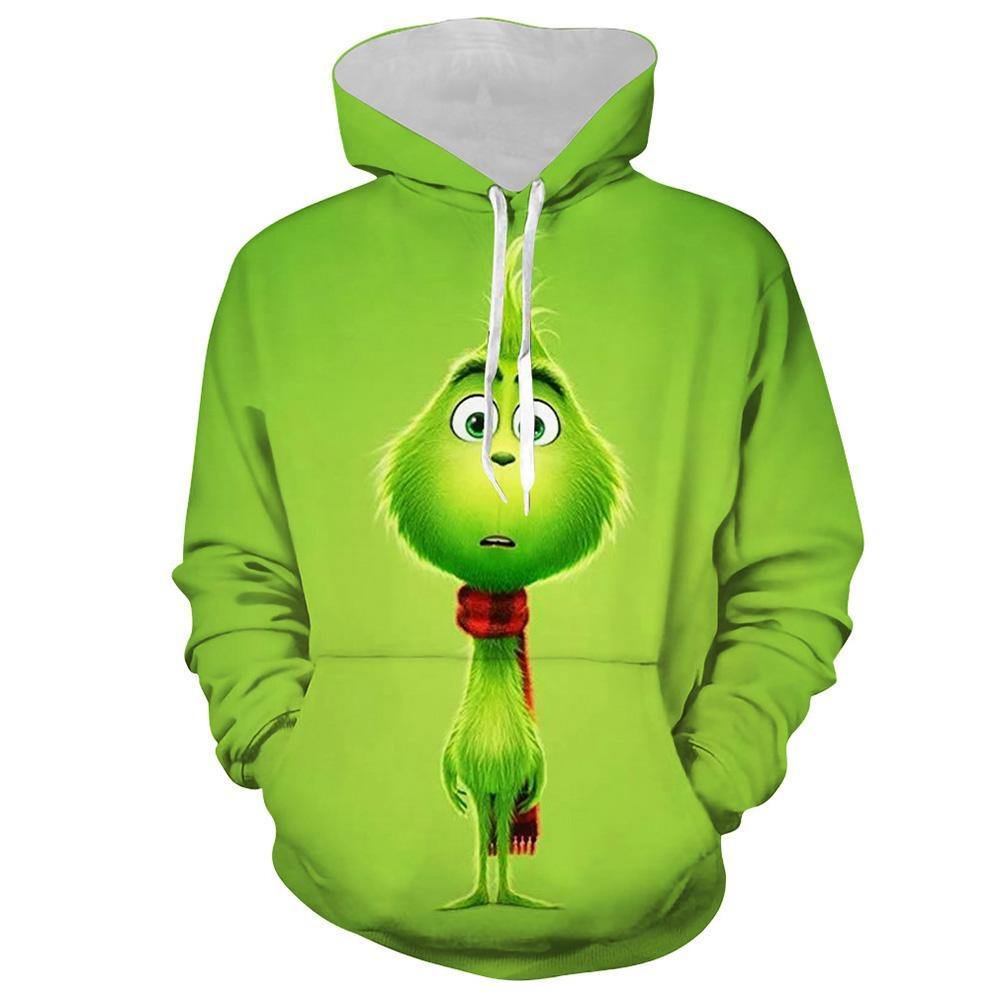 The Grinch Der Grinch Hoodie Sweatshirt Pullover mit Kaputze Pulli Jacke für Erwachsene Jungen