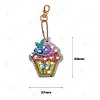 DIY Diamond Painting Keychain-4pcs/set Full Drill Rhinestones Cake Ice Cream Key Ring Pendant Gift
