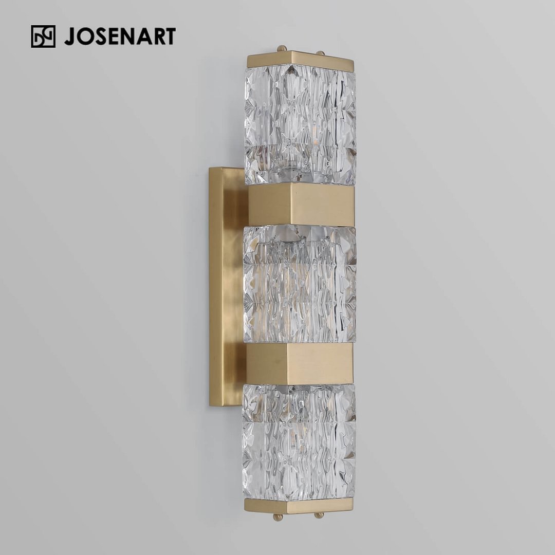 Modern Crystal & Copper Wall Sconce