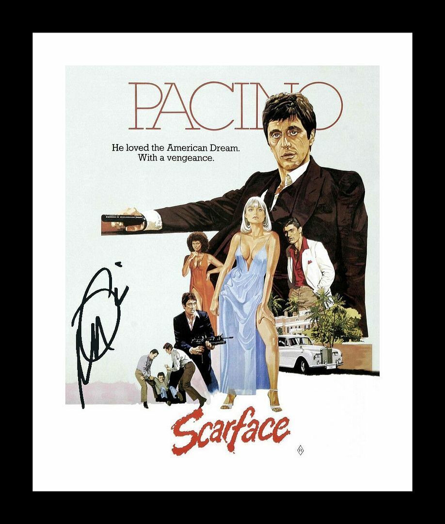 Al Pacino - Scarface Autograph Signed & Framed Photo Poster painting