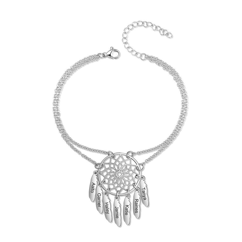 Personalisierter 7 Namen Traumfänger-Armband n7 Kettenmachen