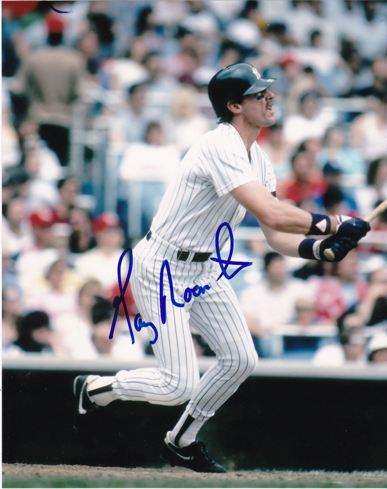 GARY ROENICKE NEW YORK YANKEES ACTION SIGNED 8x10