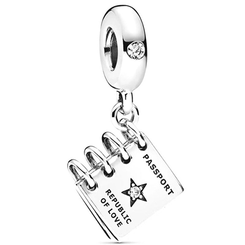 1 PC/Package Metal Rhinestones Plating Inlay Polished Pendant Beads