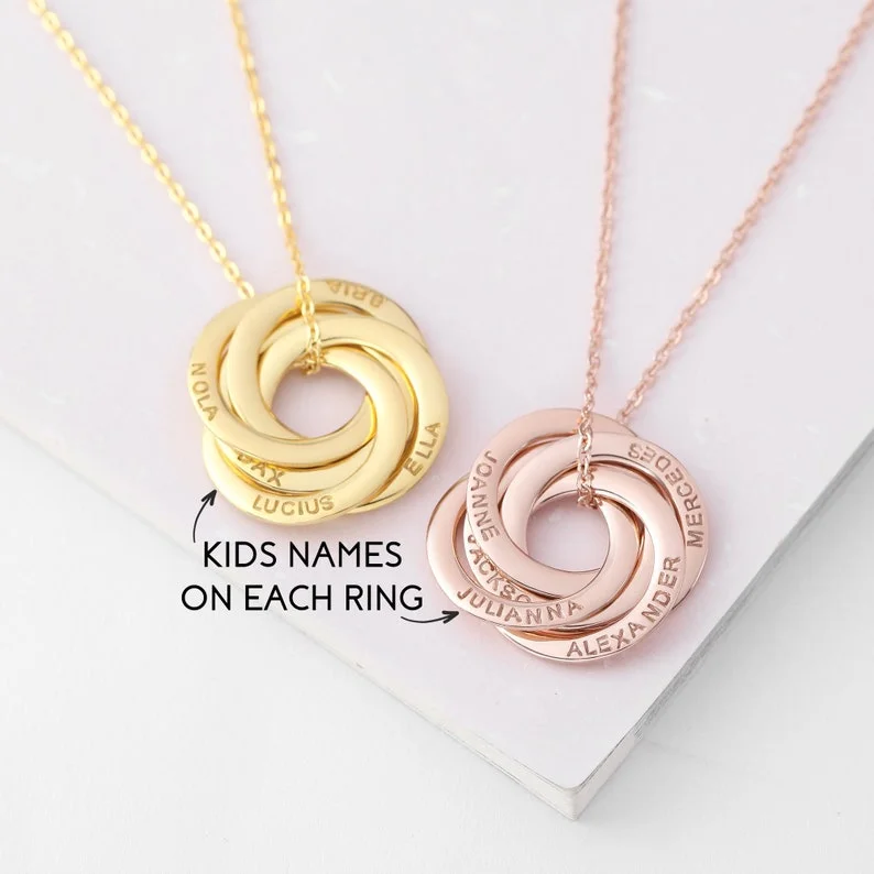 Grandma Jewelry Necklace  With Kids Names Christmas Gift