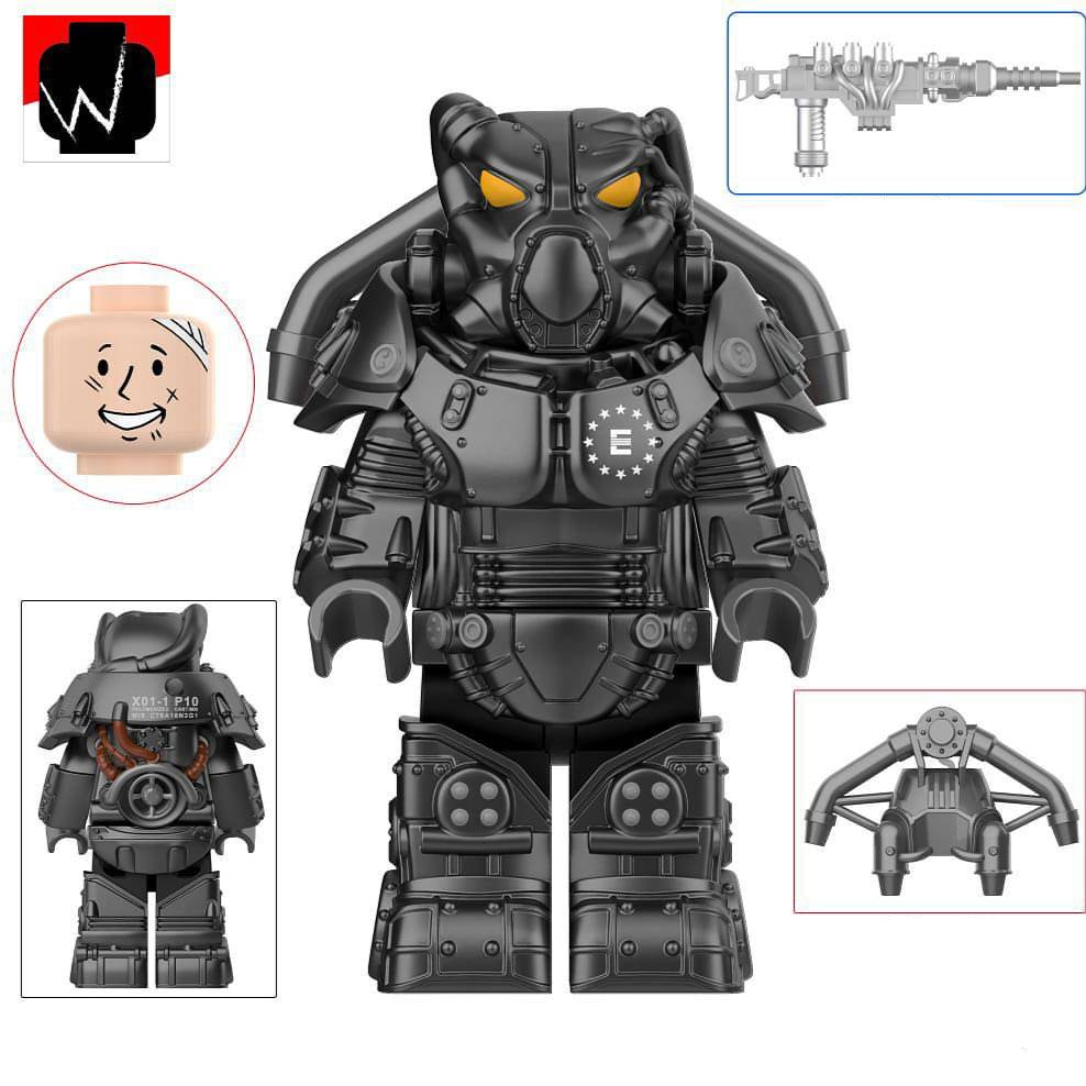 X-01 Power Armor Custom Fallout Minifigure Minifigure Bricks monstertoys