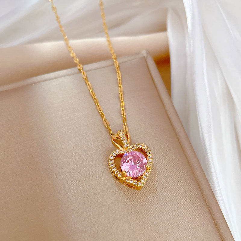 Women Cartoon Geometric Stainless Steel Electroplating Necklaces