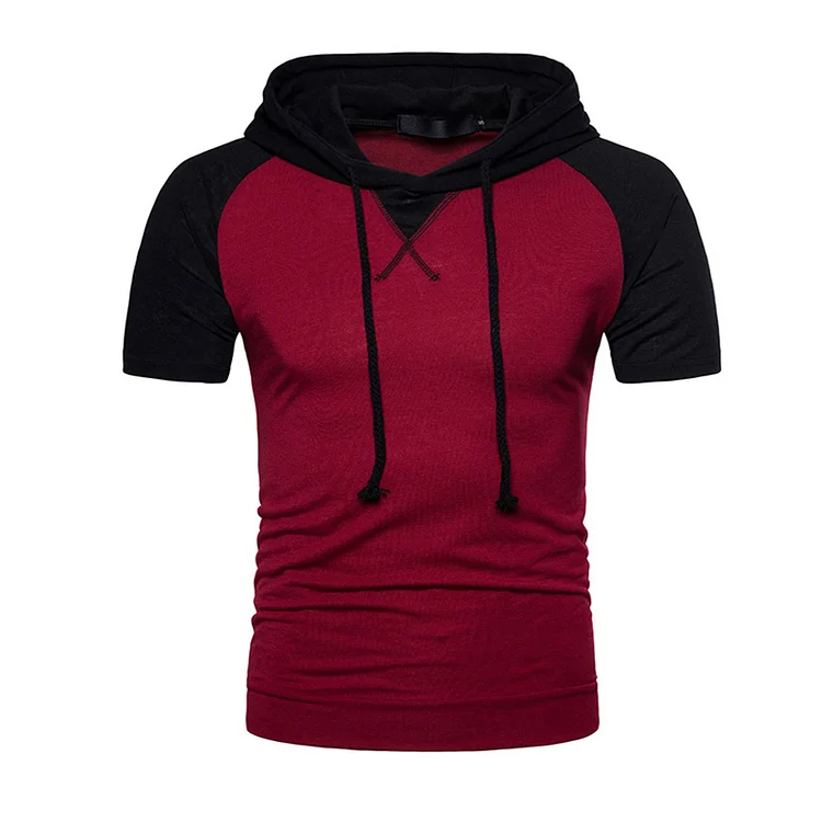 PATCHWORK SHORT SLEEVES HOODIES