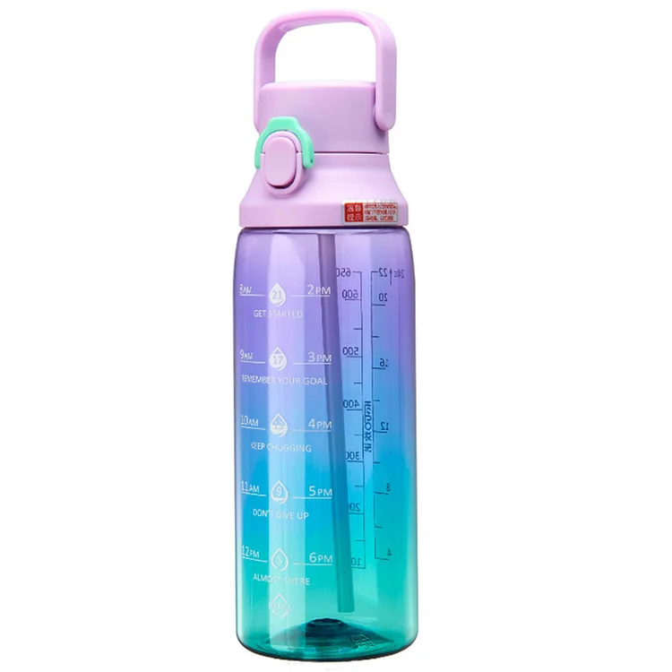 750ml Motivational Water Bottle Leakproof Kettle for Outdoor Travel Gym Fitness