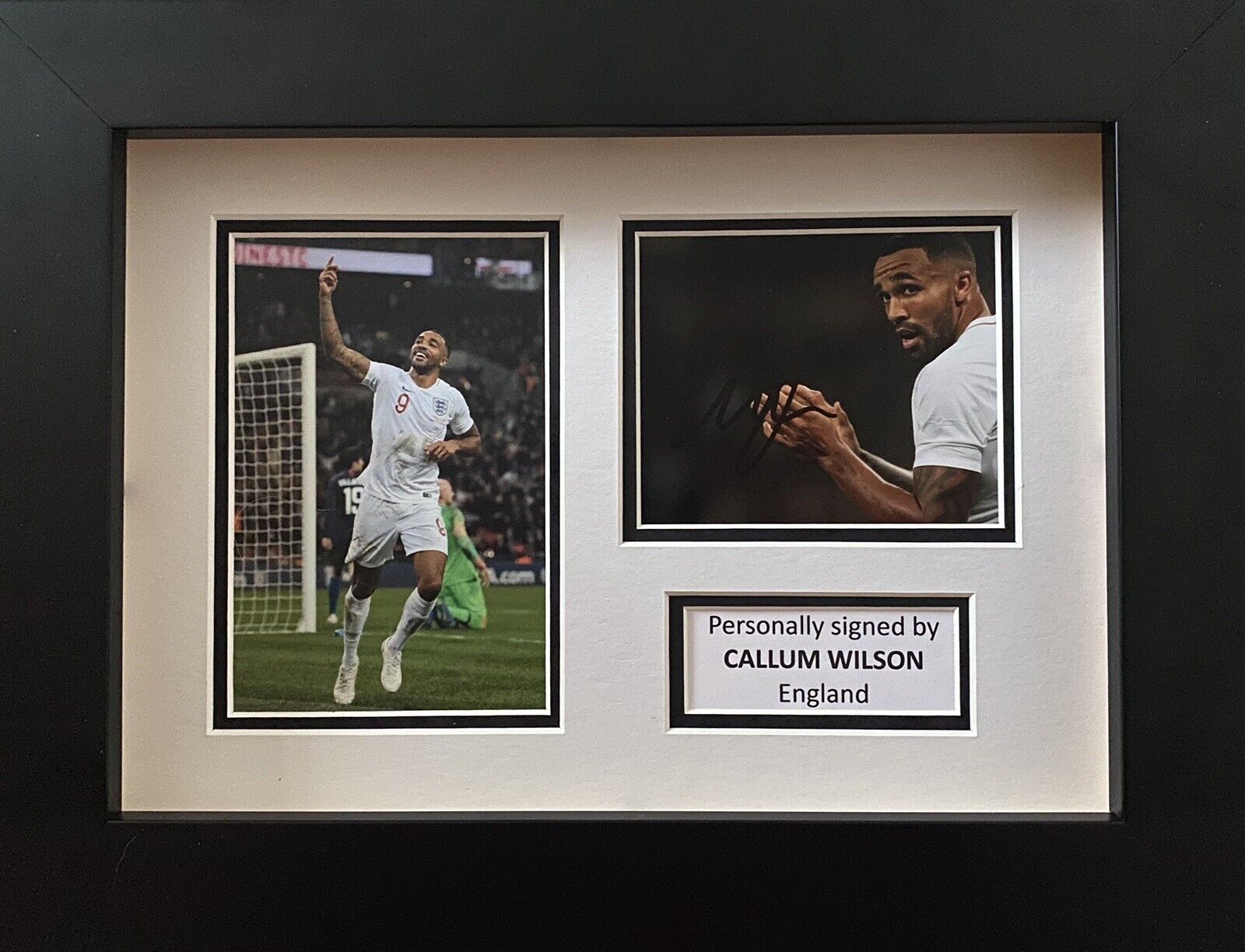 Callum Wilson Genuine Hand Signed England Photo Poster painting In A4 Frame Display