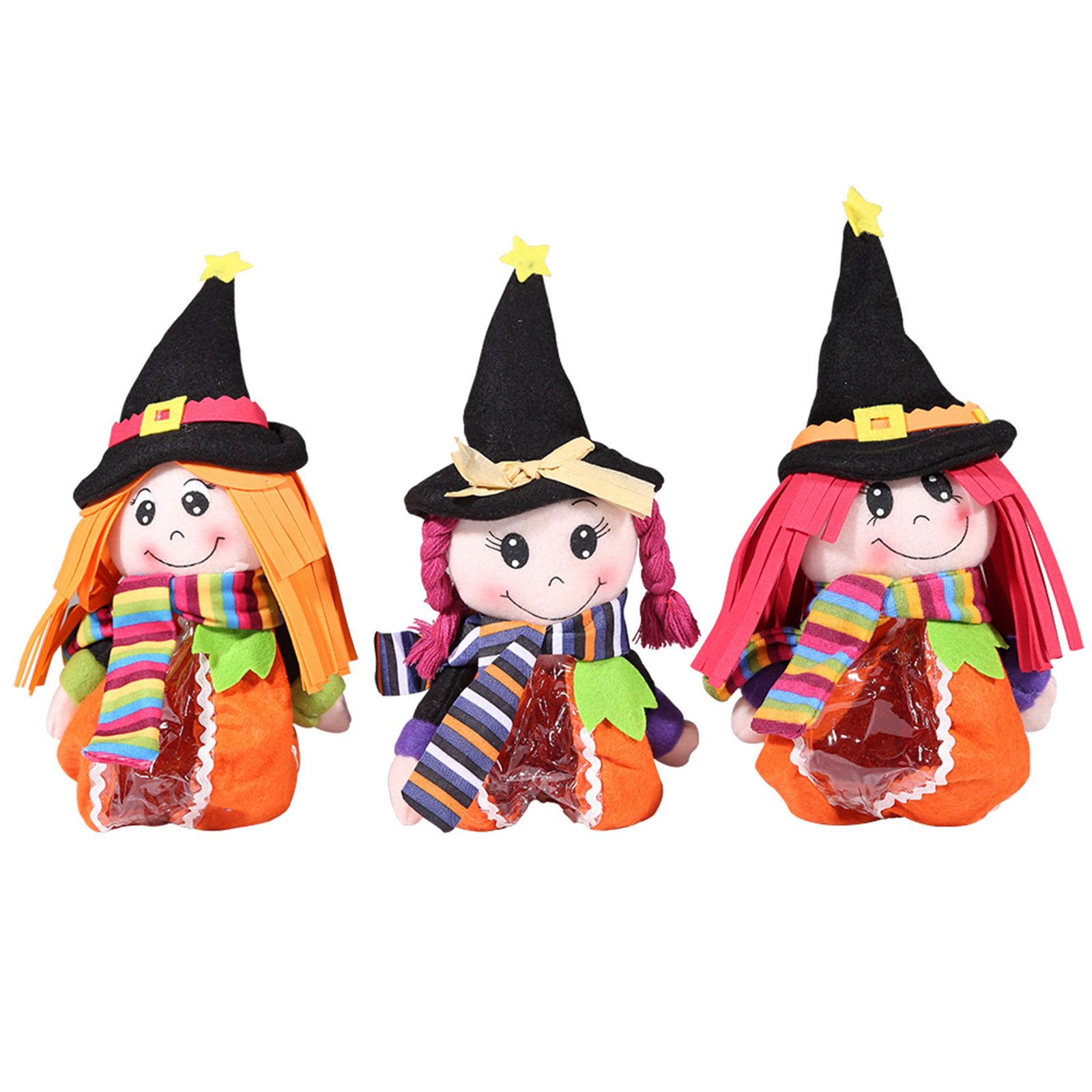 

Halloween Trick or Treat Bags for Kids Transparent Candy Witch Doll Jar, Red, 501 Original