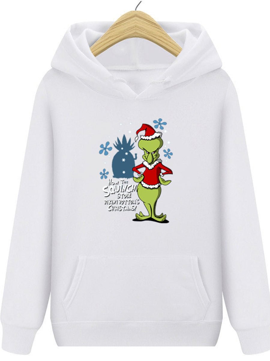 Women's Hoodie How The Grinch Stole Christmas Long Sleeve Hooded Sweatshirts