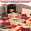 Red Black Plaid Christmas Festive Event Resturant Napkins