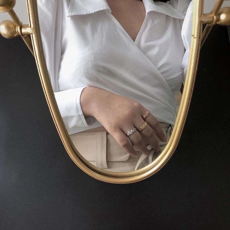 Fashion 304 Stainless Steel Rhinestones 18K Gold Plated