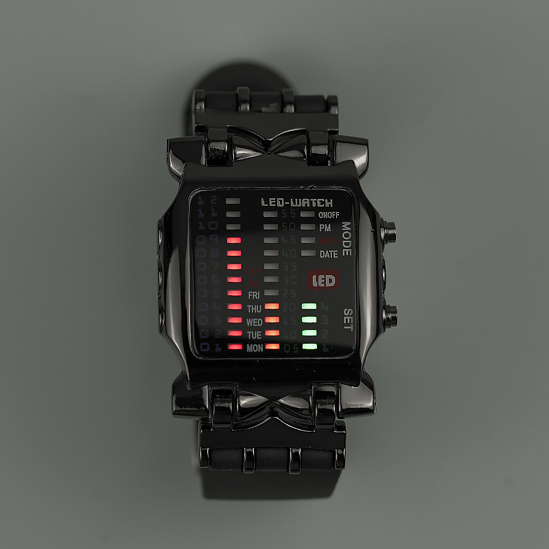 Cyber ​​​​Mechanical Ninja Binary LED Mechanical Watch Techwear Shop