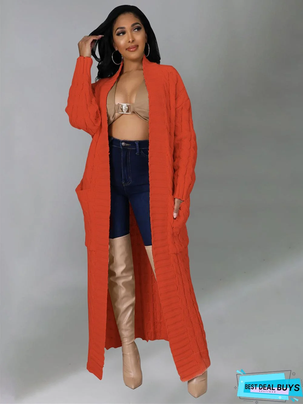 Sexy Casual Solid Color Long Sleeve Sweater