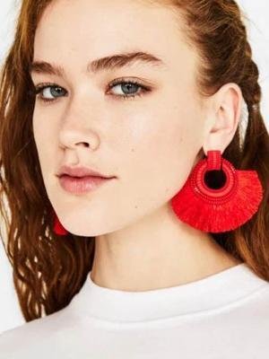 Fashion Alloy Paint Tassel Earrings