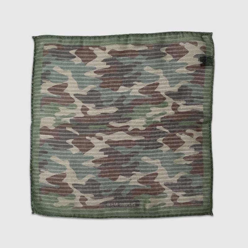Vintage Camouflage Print Cotton Scarf