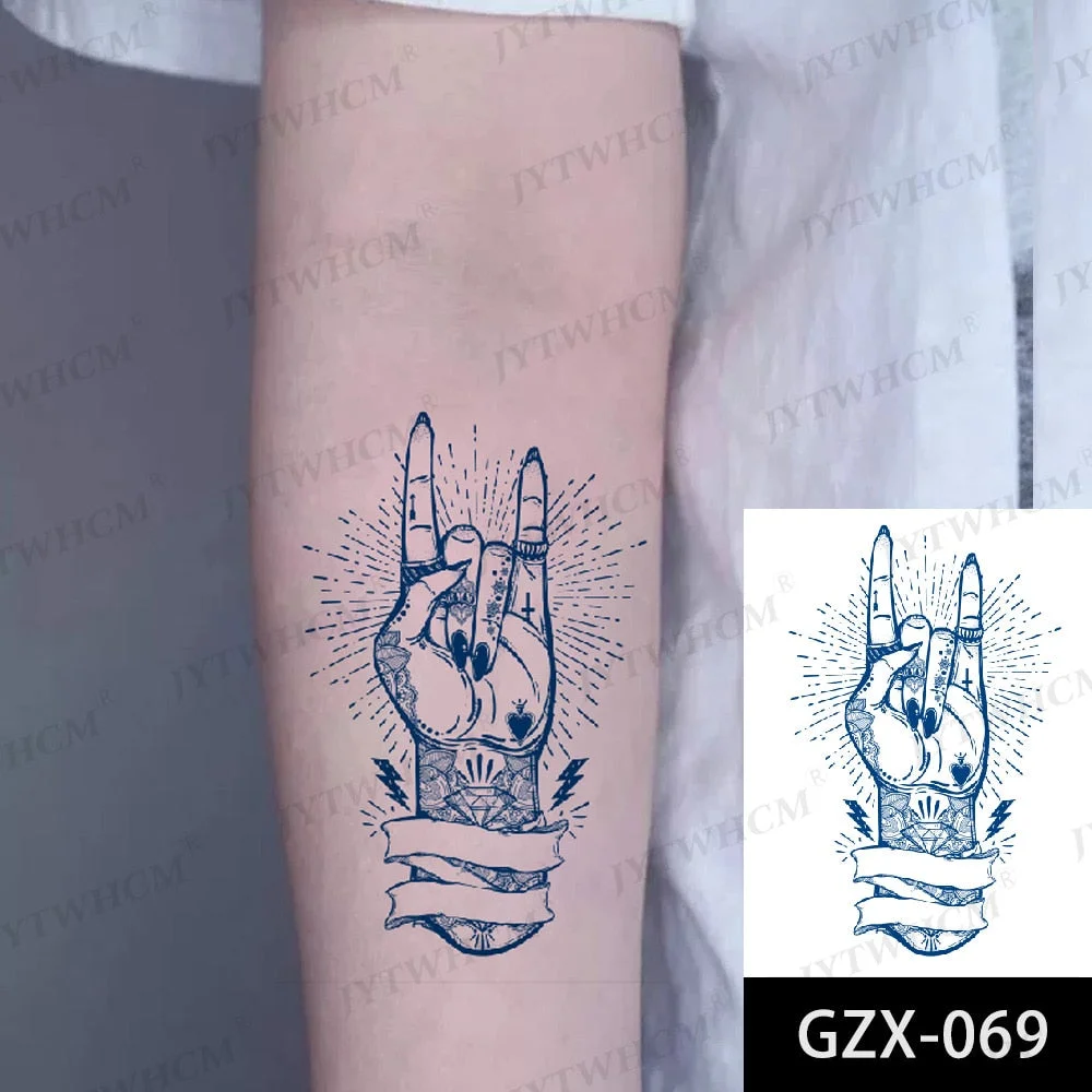 Juice 2 Weeks Lasting Tattoo Sticker Moon Forest Small Arrow Rose Waterproof Transfer Fake Tatoo Female Transfer Tatto Men Women