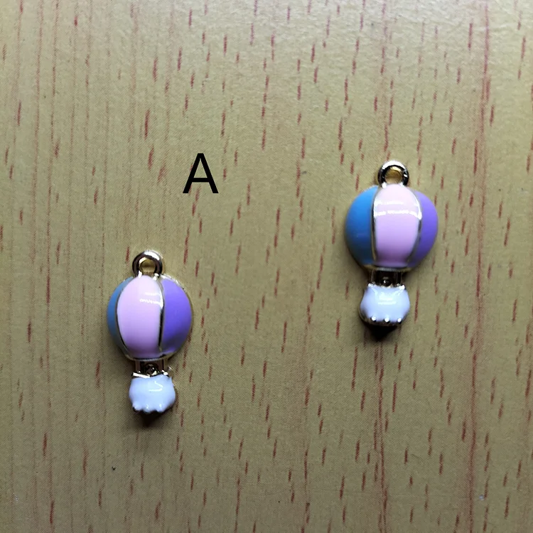 10pcs Balloon Charms-Enamel Charm Fire Air Balloon Charm-Hot Air Balloon Charms Pendant Bracelet Diy Jewelry Supplies Accessories