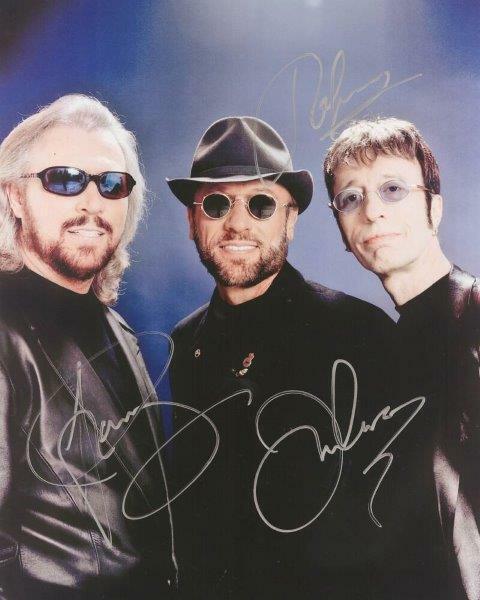 REPRINT - BEE GEES Andy Barry Robin Gibb Autographed Signed 8x10 Photo Poster painting Man Cave