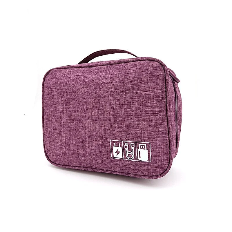 Home Portable Cable Digital Storage Bags Organizer USB Gadgets Wires Charger Power Battery Zipper Cosmetic Bag Case