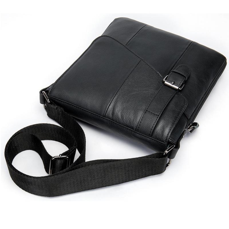 Mens Handy Large Capacity Casual Durable Leather Crossbody Bag