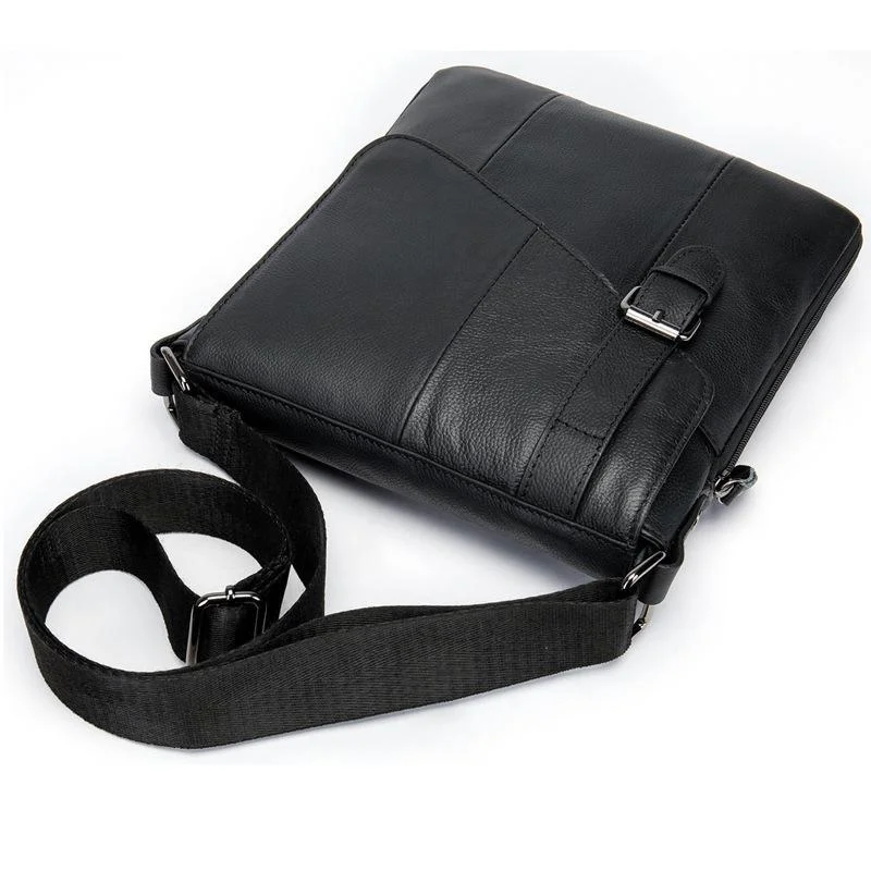 Mens Handy Large Capacity Casual Durable Leather Crossbody Bag