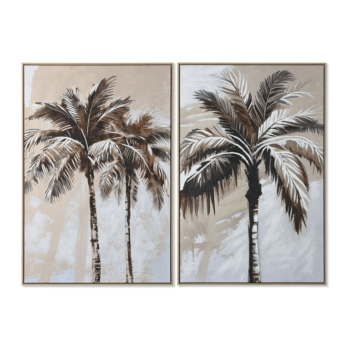 Canvas Home ESPRIT Brown Beige Golden Palms Tropical (2 Units)