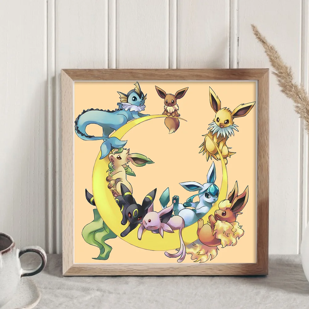 11CT Full Stamped Cross Stitch - Pokémon Genie(Canvas|50*50CM)