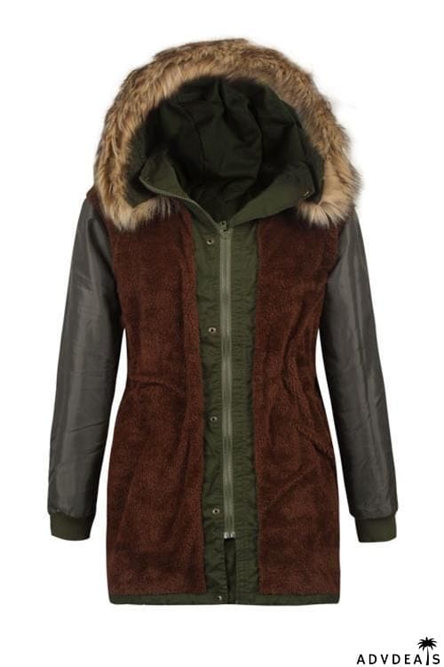 Fuzzu Drawstring Parka Coat