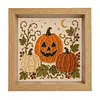 Moon & Pumpkin Glass Mosaic DIY Craft Kit &ndash; Framed Halloween Wall Art
