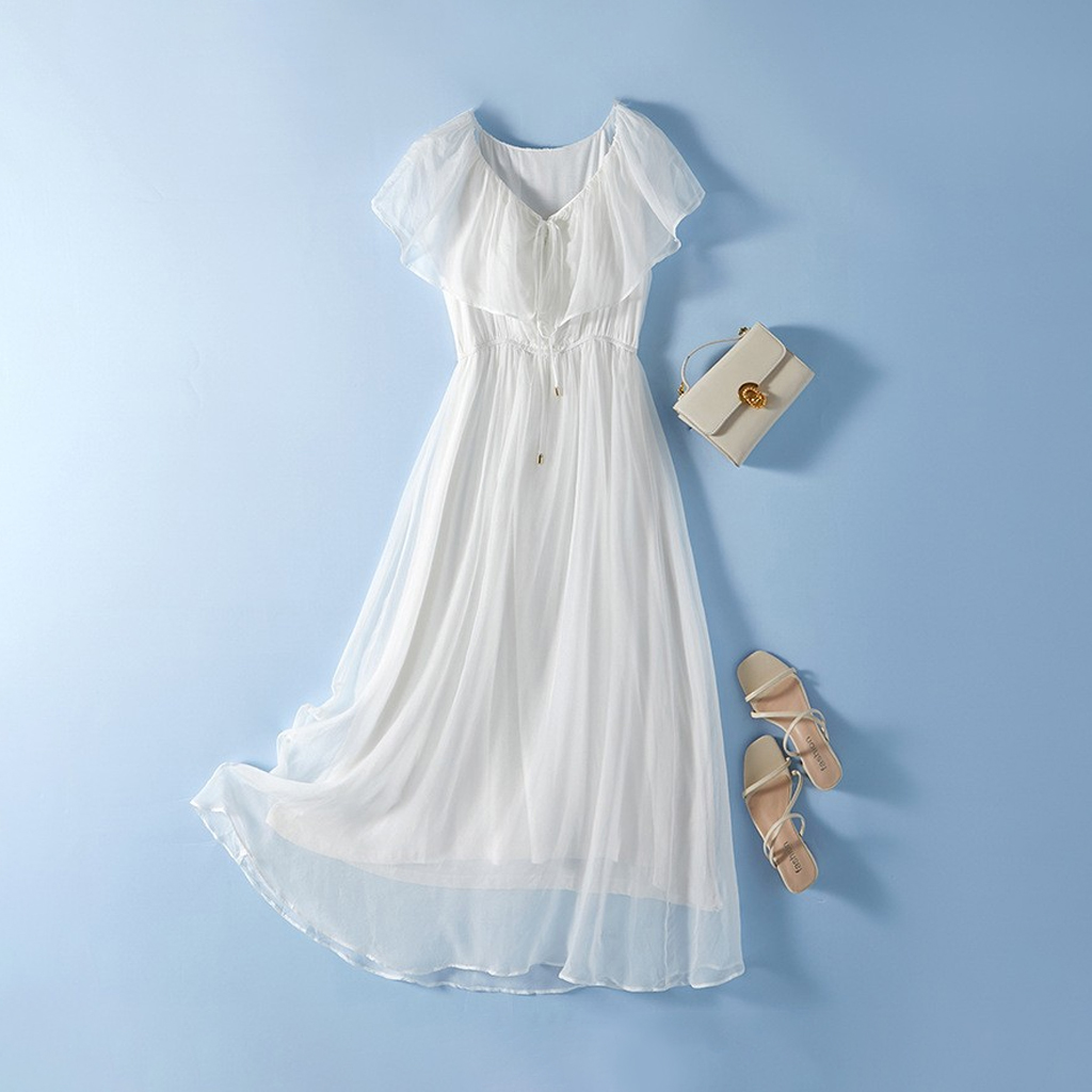 Summer Silk Dress Loose Style REAL SILK LIFE