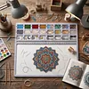Felt Beading Mat Alphabet Scale Beading Mat with Measurement Markings Rectangle Felt Bead Tray Non Slip Bead Crafting Storage Mats for DIY Bead Embroidery/Bracelets/Earrings (35.5x28x0..5cm) tapestrymarket