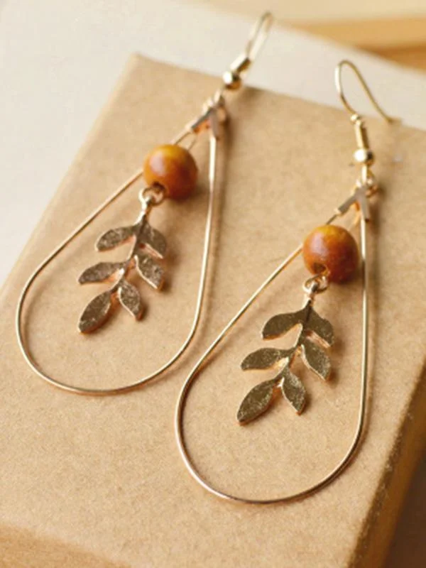 <SALE> Vintage Leaf Pattern Alloy Earrings Accessories